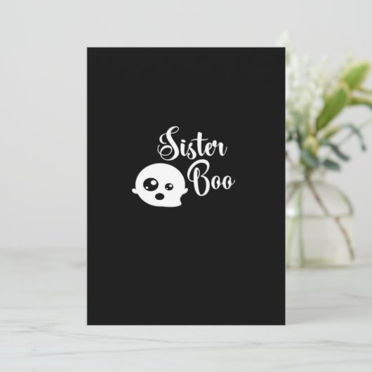 Sister Boo Halloween Feestdagenkaart (Staand voorkant)