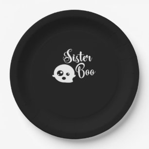 Sister Boo Halloween Papieren Bordje
