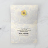 Sister & Brother-in-Law, Anniversary Sunflower Fil Kaart (Binnen)