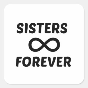 SISTER BUITENLANDSE INFINITEIT VIERKANTE STICKER