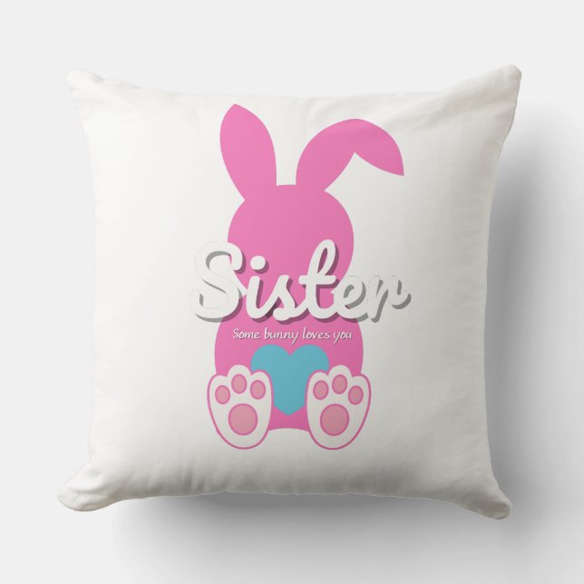 Sister Bunny Sierkussen - Schattigee familie Pasen (Voorkant)