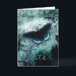 Sister Butterfly Verjaardag Kaart - Blue Butterfly<br><div class="desc">Sister Butterfly Verjaardag Kaart - Blue Butterfly Verjaardag Kaart</div>