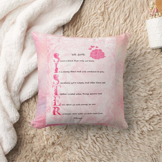Sister Cushion Poem Kussen (Deken)