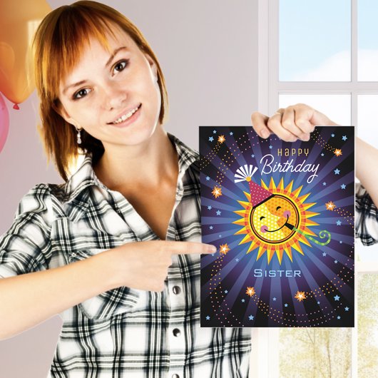 Sister Cute Verjaardag Bedankkaart