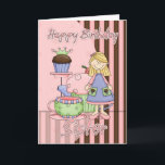 Sister Cute Verjaardag Kaart - Cupcakes en thee<br><div class="desc">Sister Cute Verjaardag Kaart - Cupcakes en thee</div>