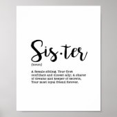 Sister Definition Art Print (Voorkant)