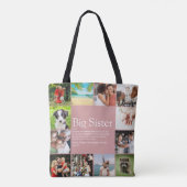 Sister Definition Girly Pink Fun Photo Collage Tote Bag (Achterkant)