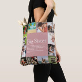 Sister Definition Girly Pink Fun Photo Collage Tote Bag (Dichtbij)