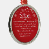 Sister Definition kerstfeestdag Metalen Ornament (Rechts)