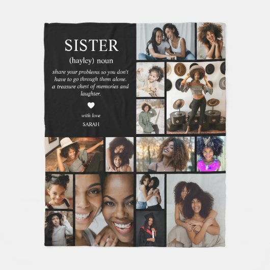 Sister Definition Photo Collage Fleece (Voorkant)