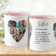 Sister Definition Photo Heart Collage