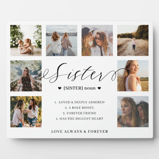 Sister Definition Script Photo Collage Keepomwille Fotoplaat (Voorkant)