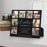 Sister Definition Script Photo Collage Keepomwille Fotoplaat<br><div class="desc">Stuur een mooi gepersonaliseerd cadeau naar je zus dat ze voor altijd zal koesteren. Het plaatje is ontworpen als een woordenboekdefinitie met "zuster" in een mooie handgeschreven scriptstijl. Speciaal gepersonaliseerd fotocollage fotoblok om uw eigen speciale familiefoto's en herinneringen weer te geven. Ons ontwerp is voorzien van een eenvoudig ontwerp van...</div>