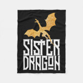 Sister Dragon Christmas Matching Family Tribe Girl Fleece Deken (Voorkant)