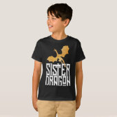 Sister Dragon Christmas Matching Family Tribe Girl T-shirt (Voorkant volledig)