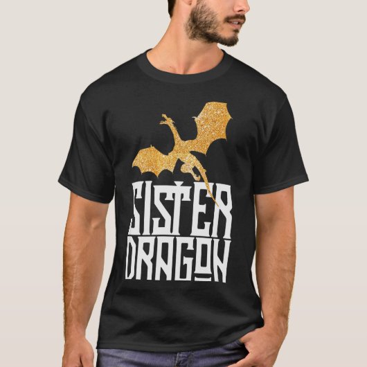 Sister Dragon Christmas Matching Family Tribe Girl T-shirt (Voorkant)