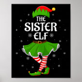 Sister Elf Christmas Family Girls Women Elf Squad  Poster (Voorkant)