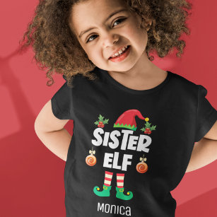 Sister elf-familie die geschikt is voor kerstmis t-shirt