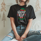 Sister Elf Funny Elf Matching Christmas Gift T-shirt