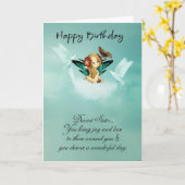 Sister Fairy Birthday Card With Doves Kaart (Gele Bloem)