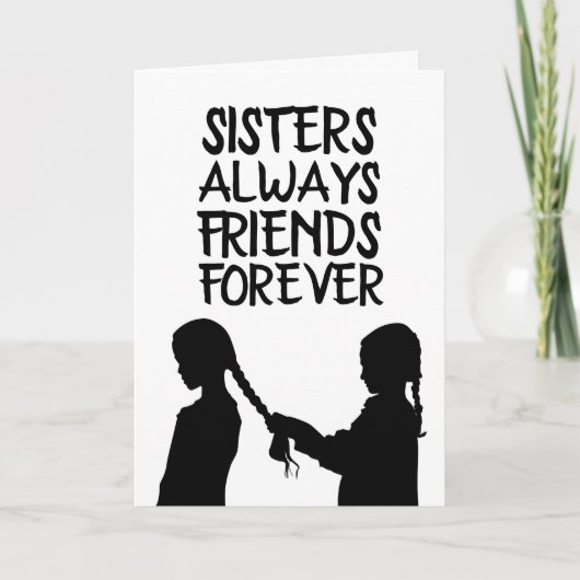 SISTER FRIENDS BLANK INSIDE WENSKAARTEN KAART (Voorkant)
