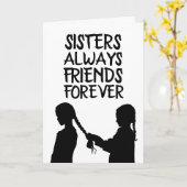 SISTER FRIENDS BLANK INSIDE WENSKAARTEN KAART (Gele Bloem)