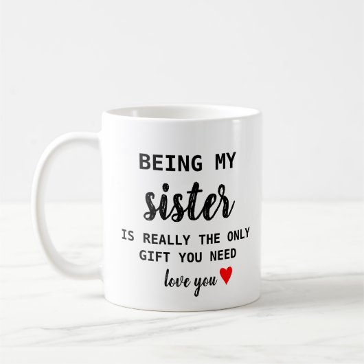Sister Gift Funny Birthday Koffiemok (Links)