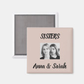 Sister Gift Magnet – Personalized with Names&Photo (Voorkant / Achterkant)