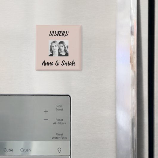 Sister Gift Magnet – Personalized with Names&Photo (Insitu (Koelkast))