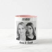 Sister Gift Mug with Photo & Name – Pink Cup Style Mok (Midden)
