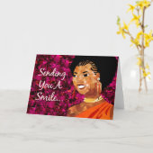 Sister Girl - Een glimlach sturen (BLANK) Kaart (Gele Bloem)