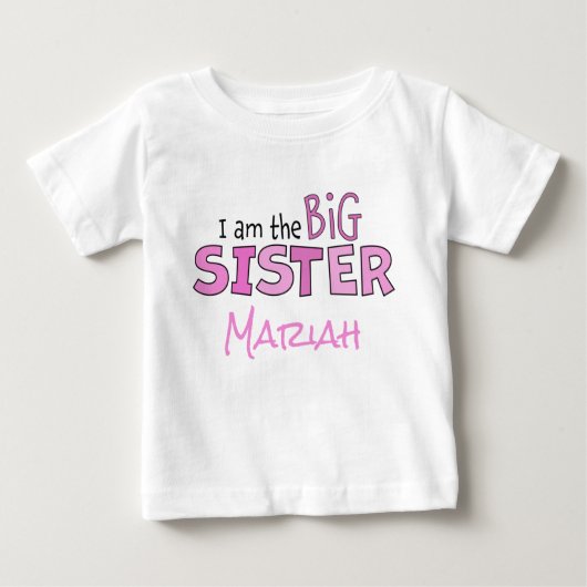 Sister Girly Pink Modern Typography Cute (Voorkant)
