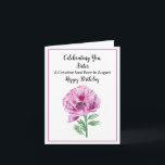 Sister Happy August Verjaardag Paarse Poppy Kaart<br><div class="desc">Deze elegante paarse papaver waterverf verjaardagskaart voor een zus is een doordachte manier om haar verjaardag te vieren. Met de geboortebloem van augustus, de klaproos, symboliseert dit ontwerp kracht, schoonheid en oprechte wensen. De zachte paarse tinten voegen een sierlijke touch toe, waardoor het een mooie keuze is voor de verjaardag...</div>