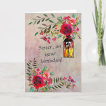 SISTER Happy Birthday met Flowers Kaart<br><div class="desc">Zeg Happy Birthday tegen je zus met een verbluffende bloemkaart — met de mogelijkheid om berichten te personaliseren.</div>