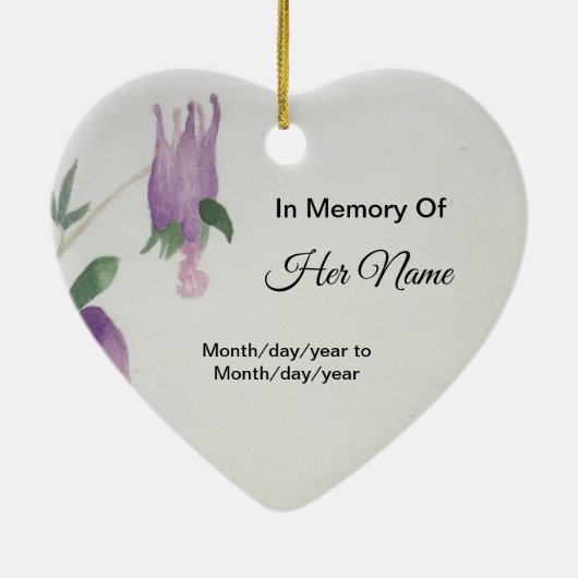 Sister Heart Memorial Never Go Away Bird Keramisch Ornament (Achterkant)