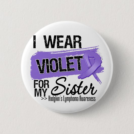 Sister Hodgkins Lymphoma Ribbon Ronde Button 5,7 Cm (Voorkant)
