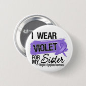 Sister Hodgkins Lymphoma Ribbon Ronde Button 5,7 Cm (Voorkant /achterkant)