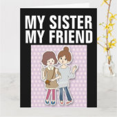 SISTER HOUDT VAN JE DENK AAN JE WENSKAARTEN KAART (Gele Bloem)