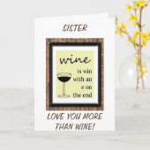 SISTER-I BEN EEN WINNER VOOR IK HEB JULLIE BIRTHDA KAART (Gele Bloem)