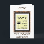 SISTER-I BEN EEN WINNER VOOR IK HEB JULLIE BIRTHDA KAART<br><div class="desc">HEB JE EEN SISTER WAAR JE ECHT VAN HOUDT/EN JE BEIDE WIJN? DEZE KAART ZAL "PERFECT"ZIJN OM NAAR HAAR OP HAAR GROTE DAG TE VERZENDEN!!!</div>