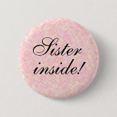 SISTER in elke tekst Ronde Button 5,7 Cm (Voorkant)
