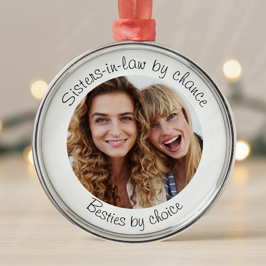 Sister-in-Law Besties Fotocadeau Metalen Ornament