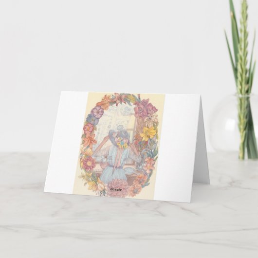 Sister in Law Mooie Verjaardag Shabby Chic Kaart (Achterkant)