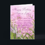 Sister in Law Verjaardag Kaart - Roze Vrouwelijke<br><div class="desc">Sister in Law Verjaardag Kaart - Roze Vrouwelijke Bloemen Met Verse</div>