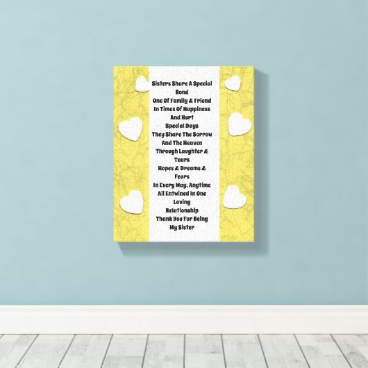 Sister Inspirerend Canvas (Insitu (Houten vloer))