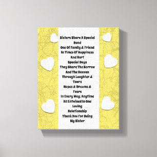 Sister Inspirerend Canvas Afdruk