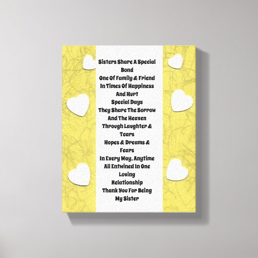 Sister Inspirerend Canvas Afdruk (Voorkant)