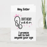 SISTER IS EEN KONINGIN OP *50th BIRTHDAY* Card Kaart<br><div class="desc">EEN NIEUWE EN UNIEKE MANIER OM TE ZEGGEN DAT ZIJ OP HAAR TWEEDE DAG OP EEN "50 JAAR OUDE ZISTER" WORDT GEBRACHT EN BEDANKT OM TE WORDEN OPGESLAGEN DOOR EEN VAN MIJN ACHT STORES. *JE KUNT DE LEEFTIJD EN DE VERSE WIJZIGEN OP AL MIJN KAARTEN*</div>