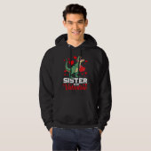Sister Is My Valentine rex Saurus Happy Valentines Hoodie (Voorkant volledig)
