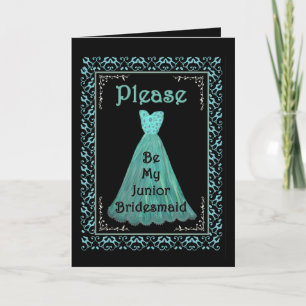 SISTER Junior Bridesmaid TURQUOISE BLAUW